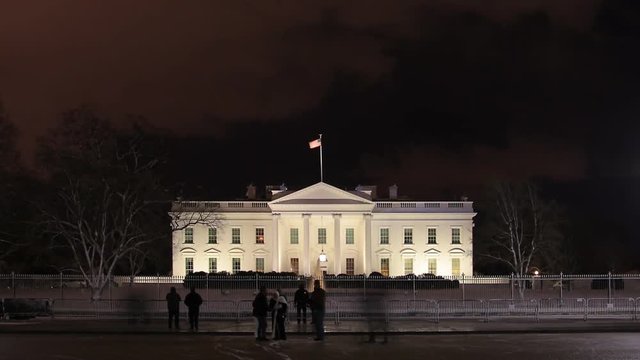 The White House time lapse by night