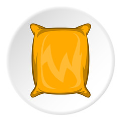 Square packing icon in cartoon style isolated on white circle background. Production and packaging symbol vector illustration