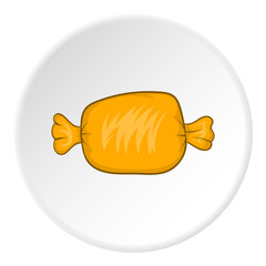 Packing for sweets icon in cartoon style isolated on white circle background. Food storage symbol vector illustration