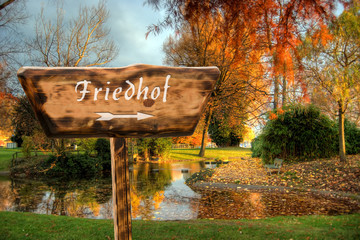 Schild 153 - Friedhof