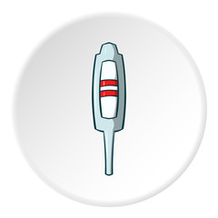 Pregnancy test icon in cartoon style isolated on white circle background. Pregnancy symbol vector illustration