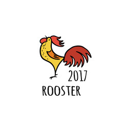 Rooster Logo template. 2017 vector illustration.