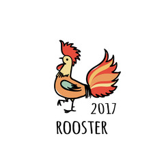 Rooster Logo template. 2017 vector illustration.