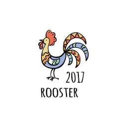 Rooster Logo template. 2017 vector illustration.