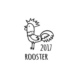 Fototapeta na wymiar Rooster Logo template. 2017 vector illustration.