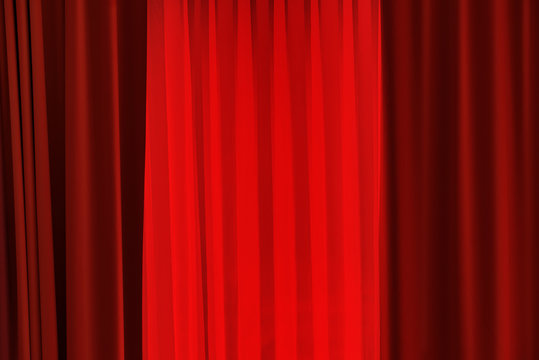 Theater red curtain