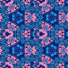 Ethnic detailed floral and paisley seamless pattern. Vector illustration. Print for fabric. Bedding, wrapping.