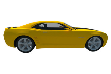 Fototapeta premium Automóvil amarillo deportivo