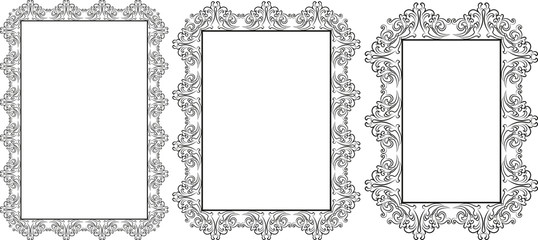 set of decorative frames