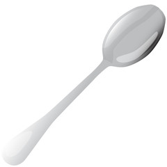 metal tablespoon vector illustration