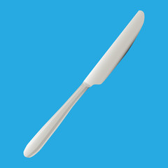table-knife silver isolated vector illustration