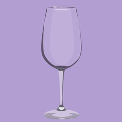 glass for wine empty vector illustration