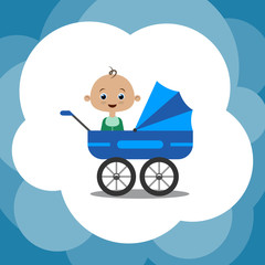 Cute cartoon baby boy