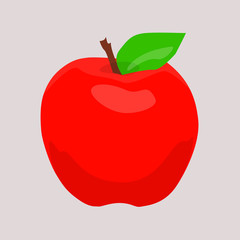 red sweet apple vector illustration
