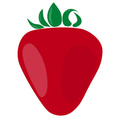 sweet red strawberry isolated vector illustration