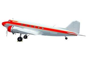 Avión douglas aislado pasajeros