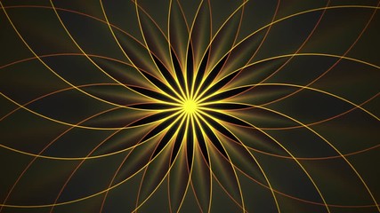 A colorful abstract radiating pattern rotating.