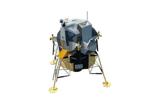 Apollo vista perspectiva 3d aislado modulo lunar