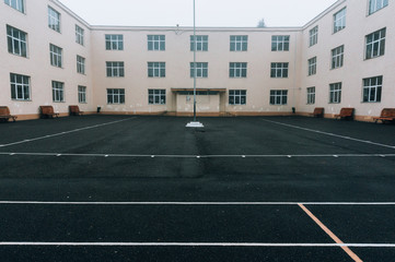 Empty schoolyard