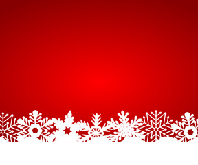 Christmas red background, vector illustration