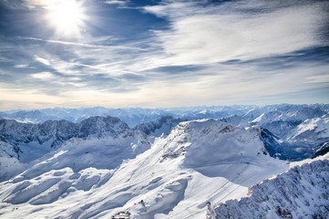 Fototapeta na wymiar Zugspitze im Winter