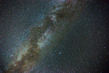 Milky way in night sky