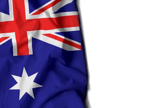 australian wrinkled flag, space for text