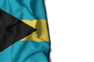 bahamas wrinkled flag, space for text