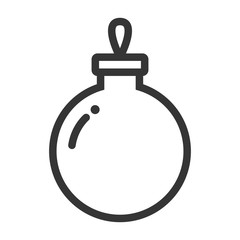 Merry christmas ball toy simple icon