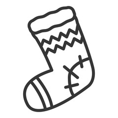 Merry christmas sock simple icon