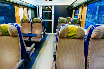 Empty Train with No Passengers