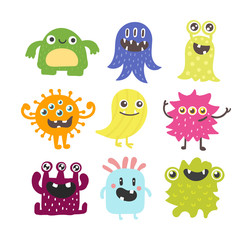 Obraz premium Cute monsters vector set.