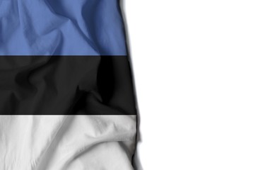 estonian wrinkled flag, space for text
