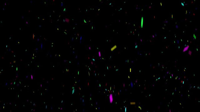 Looping Full Frame Falling Confetti With Alpha Channel.