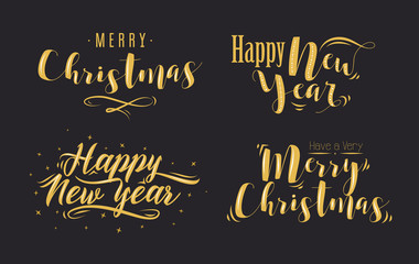 Happy New Year. Holiday Vector Illustration.