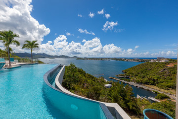 View over Simpson Bay in Sint Maarten Island, Caribbean