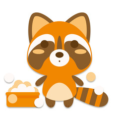 ウォシュぐま 洗い物（橙系）