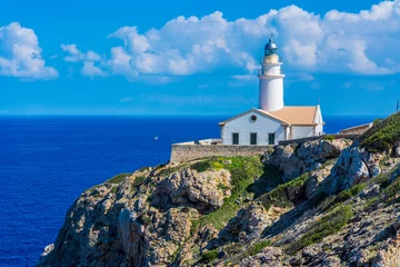 Plaid avec motif Phare Lighthouse close to Cala Rajada, Majorca