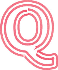 Obraz premium Capital letter Q drawing with Red Marker