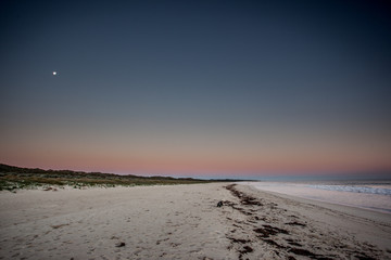 Evening sky own the beach at Two Rocks, Western Australia