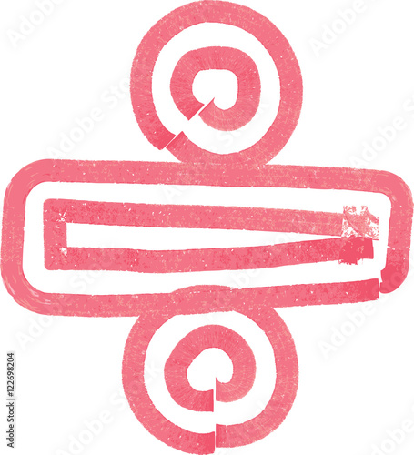 "Abstract Division Symbol made with red marker" Stock image and royalty