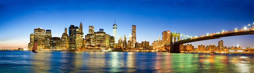 Fototapeta na wymiar NYC Downtown Panorama 