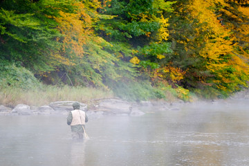 Fisherman Fall Fog