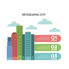 buildings infographic city presentation vector illustration design