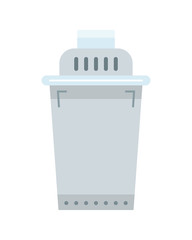 Replaceable water filter. Flat icon. Cleaning equipment