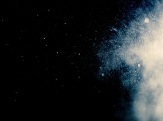 Glitter vintage light and bokeh