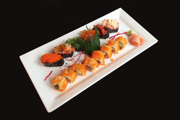 Sushi set isolated .