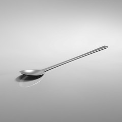 3d rendering spoon with nice background color