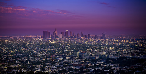 Obraz premium Zachód słońca w Los Angeles