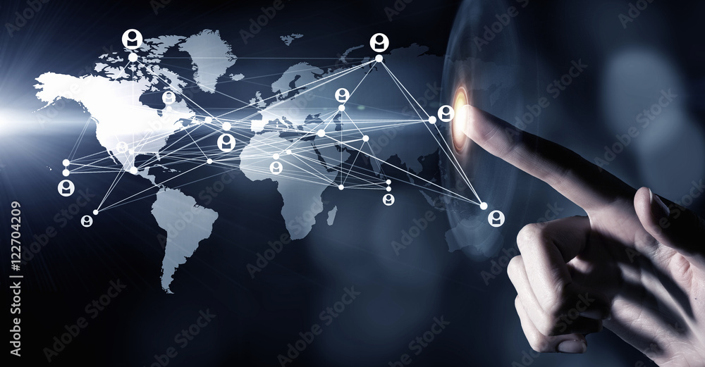 Aufkleber Global connection technologies . Mixed media